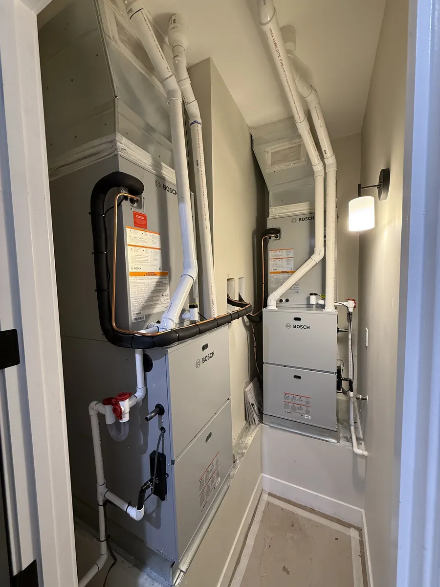 Dual Bosch furnace installation