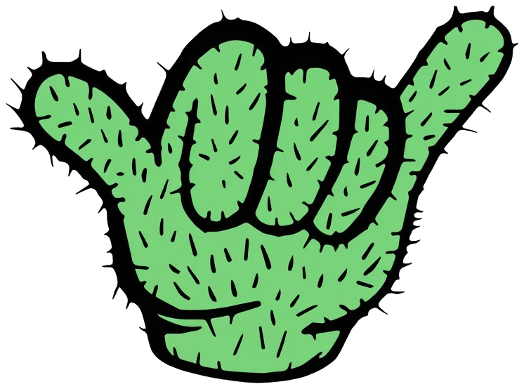 Ohana Heating and Cooling cactus shaka logo