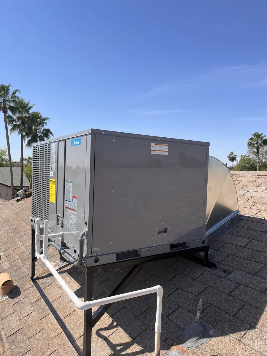 Package unit with custom ductwork