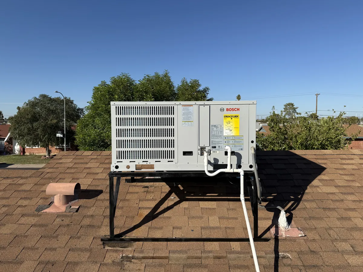 Rooftop package unit installation